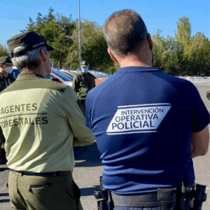 Agentes Forestales realizando prácticas de intervención operativa policial