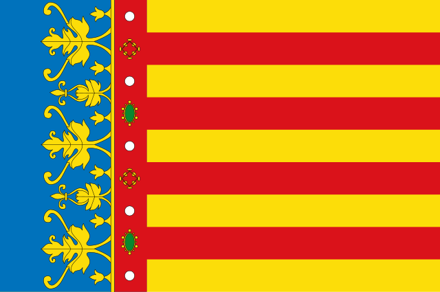 Flag Of The Valencian Community 2x3.svg